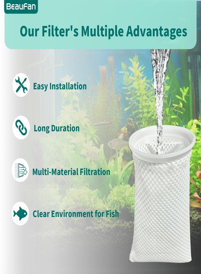 beaufan 7 Inch 2 Pack 150 Micron Honeycomb Filter Socks for Fish Tank, Aquarium Filter Sock 3D Honeycomb Design Filter Sock, Aquarium Filter Bags for Saltwater - Image 3